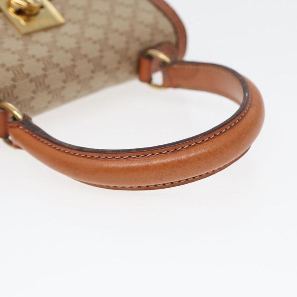 Celine Vintage Macadam Handbag Canvas And Leather Beige Canvas Handbag - Picture 7 of 16